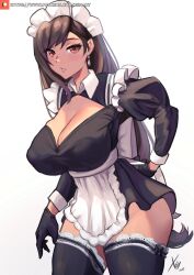 final_fantasy final_fantasy_vii maid_uniform tagme tifa_lockhart xhaart