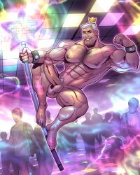 blitzturner boner club disco erect_penis erection fairy flexing hairy_chest hard_on jorgen_von_strangle looking_at_viewer male male_only muscles muscular muscular_male smiling_at_viewer spread_legs straight_hair the_fairly_oddparents uncut veiny_penis wand white_hair