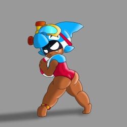 1girls aged_up barefoot brawl_stars costume female_only nita_(brawl_stars) swimsuit swimwear videojustin1999 whale_watch_nita_(brawl_stars)