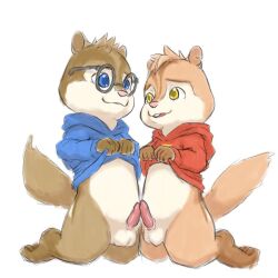 alvin_and_the_chipmunks anthro apluss duo male male/male mammal rodent sciurid