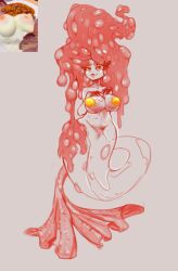 1girls big_breasts breasts egg egg_girl_meme female food food_creature food_humanoid goo goo_creature humanoid large_breasts meme slime slimy tagme tagme_(artist) white_body white_skin