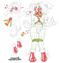 2022 anthro armwear bike_horn bike_horn_gag bondage bulge canid canine canis chastity_cage chastity_device clothed clothing clown clown_horn clown_makeup clown_nose dialogue digital_drawing_(artwork) digital_media_(artwork) domestic_dog duo embarrassed english_text fur gag gagged girly glistening gloves hair handwear harness heart hi_res horn_gag humiliation legwear makeup makeup_brush male mammal offscreen_character pattern_armwear pattern_clothing pattern_legwear rubber sequence simple_background solo_focus speech_bubble steamedvegetables striped_armwear striped_clothing striped_legwear stripes text unusual_gag white_background