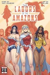 african african_female amazon big_ass big_breasts blonde_hair clark_kent comic_cover comic_page dc dc_comics diana_prince hippolyta mother_and_daughter new_52 nubia power_girl run_666 superman superman_(series) wonder_woman wonder_woman_(series)