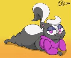 ambiguous_gender animated anthro ass big_ass big_butt breathotter butt commission dat_ass fur furry hoodie large_ass laying laying_down laying_on_back mp4 no_pants no_sound pink_hoodie pink_jacket shaking shaking_ass shaking_butt skunk thick_ass thick_thighs video voluptuous