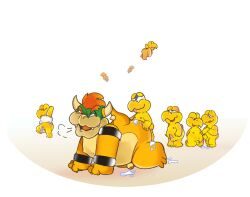 6boys anthro being_watched blush bodily_fluids bottomless bowser breath clothed clothing cum flaccid gay gay_sex genital_fluids genitals group hi_res koopa koopa_troopa looking_at_another male male/male mario_(series) masturbation nintendo panting penis punstar scalie simple_background size_difference video_games