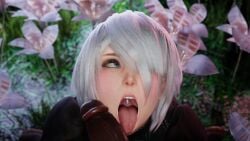 1girls 3d ahe_gao ahegao android android_girl asian big_penis blue_eyes bob_cut cock_hungry cute dark-skinned_male dark_skin diadem eye_contact eyes_rolling_back female gigantic_penis good_girl hairband imminent_deepthroat imminent_oral interracial kneeling large_penis medium_hair mole mole_under_mouth naughty naughty_face nier nier:_automata open_mouth oral pale-skinned_female pale_skin penis petite pov rolling_eyes seductive_eyes seductive_mouth slayed.coom slim square_enix stockings submissive_female teenager teeth teeth_showing thighhighs throat tongue tongue_out uvula white_hair yorha_2b