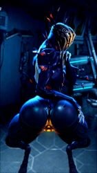 1girls 3d_(artwork) alien ass big_butt black_body detailed_background digital_media_(artwork) faceless_forefront genderbend genitals hi_res humanoid oberon_(warframe) presenting_hindquarters pussy rule_63 solo solo_female squatting tenno teratophilia thekidxeno thick_thighs video_games warframe white_body wide_hips widescreen