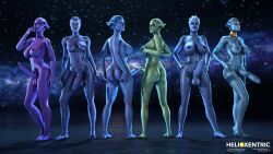 3d 6futas alien alien_girl asari ass big_balls big_breasts breasts crystal_(mass_effect) erection feet futa_only futanari helioxentric liara_t'soni mass_effect multiple_girls nipples nude nude_futanari peebee penis samara semi-erect shiala source_filmmaker testicles toes