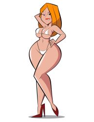 1girls alternate_version_available belly_button big_breasts bikini bikini_bottom bikini_top biting_lip blonde_female breasts cartoon_network cleavage codykins123 female female_only hand_behind_head hand_on_hip heels high_heels high_resolution highres human human_only johnny_bravo_(series) light-skinned_female light_skin lipstick madeline_(johnny_bravo) mature mature_female navel orange_hair red_hair red_heels smile string_bikini string_panties thick_thighs underboob white_bikini white_bikini_bottom white_bikini_top wide_hips