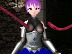 1girls 3d animated blender bouncing_breasts erect_nipples fantasy female_only milking_tentacles nanakaido nipple_play nipple_tweak nipples purple_eyes purple_hair tentacle tentacle_sucking_breasts tight_clothing