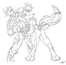 ballbusting balls canine cock_and_ball_torture digimon fox renamon vajiramon