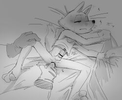 anal anal_fingering anal_sex anthro bed canid canine forced fox hi_res kaiketsu_zorori leg_grab male male_only male_penetrated mammal rape sex sleep_sex sleeping tank_top zorori