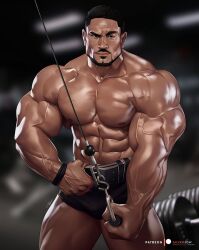 athlete biracial bodybuilder male male_only muscles muscular muscular_male real_person roelly_winklaar silverjow working_out