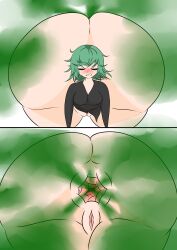 1girls angry anus ass bbw big_ass blush blushing fart fart_cloud fart_fetish farting female green_hair huge_ass hyper_ass jun- massive_ass massive_butt one-punch_man pussy solo_female tatsumaki