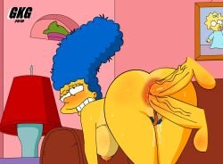 double_anal double_penetration gkg marge_simpson sex standing standing_sex the_simpsons threesome