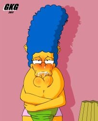 bart_simpson blowjob blush deepthroat fellatio gkg incest marge_simpson milf sucking sucking_penis the_simpsons