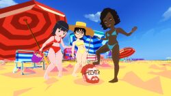 1boy 3girls alex_eggleston beach bikini chondra_unkrich vella_wilde yiik:_a_postmodern_rpg