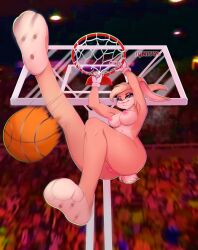 anthro ass ball basketball body breasts feet female game_(disambiguation) genitals hi_res ignitus7 jumping lagomorph leporid lola_bunny looney_tunes mammal nipples nude pussy rabbit solo space_jam warner_brothers