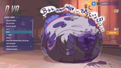 1girls aroused blizzard_entertainment blueberry_inflation d.va emote female female_only handprint hyper immobile juice lkdrawsthicc nsfwlk obese onomatopoeia overwatch plasma-snake ripped_clothing solo solo_female spherical_inflation squirting sunken_head sunken_limbs tagme