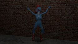 1girls 3d blue_body blue_skin bondage boots boots_only bound breasts brick_wall bricks closed_eyes collar female fish forced garry's_mod long_hair nipples nude rape red_hair rope rope_bondage sex stuck tape tape_gag taped_mouth undertale undertale_(series) undyne vaginal_penetration wall yellow_eyes