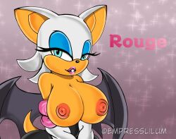 bat big_breasts blue_eyes empresslilum purple_lipstick rouge_the_bat sonic_(series) sonic_the_hedgehog_(series)