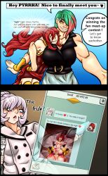 1futa 2girls 2koma after_sex ahe_gao celine_(lycanthieves) cellphone cellphone_camera cheating clothed clothing comic commission completely_nude cucked_by_futa cuckold cuckquean dinotits english english_text female futa_on_female futanari huge_breasts huge_cock light-skinned_female light-skinned_futanari light_skin mostly_nude netorare ntr nude nude_female nude_futanari pov pyrrha_nikos rwby texting vaginal_penetration weiss_schnee