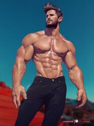 1boy bodybuilder caucasian caucasian_male daddy eric_turner fitness_model male male_only muscles muscular muscular_male real_person silver_fox silverjow solo solo_male