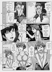 age_difference black_and_white cheating comic dialogue english english_text hlord_recona incest large_breasts mother mother_and_son netorare original original_characters