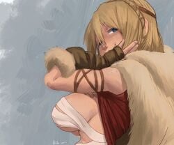 1girls absurdres astrid_hofferson bandaged_breasts bandaged_chest big_breasts blonde_hair blue_eyes braid breast_bind breast_binding breasts chest_wraps curvaceous curvy curvy_body curvy_female curvy_figure dreamworks female female_focus female_only hourglass_figure how_to_train_your_dragon how_to_train_your_dragon_2 inker_comics inkershike light-skinned_female light_skin long_hair looking_at_viewer pulled_up_clothes pulled_up_shirt top_lift viking voluptuous voluptuous_female wrapped_breasts wrapped_chest young younger_female