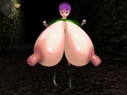 1girls 3d animated blender bouncing_breasts breast_squeeze breasts dungeon fantasy female female_only gif huge_breasts huge_nipples milking milking_breasts monster nanakaido nipple_play nipples purple_eyes purple_hair shrinking_breasts slime