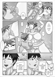 age_difference ahe_gao black_and_white cheating comic cuck cuckold dialogue english english_text hlord_recona incest large_breasts mother mother_and_son netorare original original_characters sex x-ray