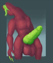 absurd_res acrid after_orgasm afterglow alien balls big_balls big_penis genitals hi_res male male_focus male_only male_solo monster penis solo solo_male unusual_anatomy unusual_genitalia unusual_penis zeckle