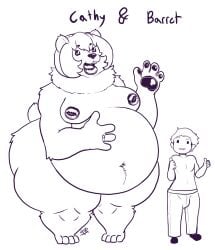 barret beat belly breasts cathy_(disambiguation) desbjust hi_res human mammal nipples overweight slightly_chubby