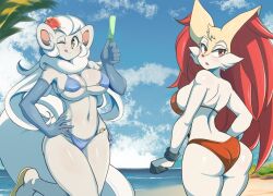 ass big_ass big_breasts braixen bray_(lucyfercomic) breasts bubble_butt cincci_(lucyfercomic) cinccino cleavage female female_focus female_only lucyfercomic nintendo pokémon_(species) pokemon pokemon_(species) tagme thick_thighs thighs