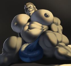 abs anthro biceps furry gorilla guzreuef huge_bulge huge_pecs hyper_bulge male male_focus male_only muscle muscles muscular muscular_arms muscular_back muscular_legs muscular_male muscular_thighs nipples pecs veins veiny_penis