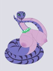 bedroom_eyes breasts busty busty_feral cloaca feral huge_breasts inviting_to_sex jewelry large_breasts lurking_tyger naked nipples pussy smug smug_face snake