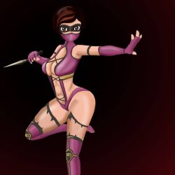 1girls big_breasts breasts brown_hair brunette busty cleavage clothing cosplay disney elastigirl female female_only helen_parr hips human kunoichi large_breasts legs light-skinned_female light_skin mask medium_breasts mileena_(cosplay) mortal_kombat mortal_kombat_(2011) netherrealm_studios ninja peterdrawabit pixar short_hair smooth_skin solo superheroine the_incredibles thick_legs thick_thighs thigh_highs thighhighs thighs voluptuous wide_hips