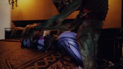 3d big_ass big_breasts big_penis blue_hair clothed_sex clothing cum cum_in_ass foglet jpbtos monster monster_cock monster_rape overwatch rape tagme the_witcher_(series) tied tied_hands tied_up vaginal_penetration video widowmaker