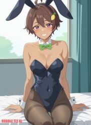 1female 1girls ai_generated bubbleteexl bunny_ears bunny_girl bunnysuit commentary_request dark-skinned_female dark_skin english_commentary female female_only hi_res highres make_heroine_ga_oo_sugiru! mixed-language_commentary solo solo_female very_high_resolution yakishio_lemon