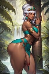 abs ai_generated amazon big_ass big_balls big_breasts big_butt big_penis big_thighs dark_skin dat_ass exposed_penis fat_ass flaccid flaccid_futa flaccid_penis futa_only futanari hair_bun horny huge_ass huge_balls huge_butt huge_cock huge_thighs jewelry jungle league_of_legends leaning loincloth_aside massive_ass massive_butt massive_cock massive_penis massive_testicles massive_thighs muscular_futanari qiyana_yunalai rcally royalty seductive seductive_look seductive_smile waterfall white_hair yellow_eyes