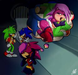 1girls 2boys anal_sex anthro artist_request blowjob brother_and_sister clothed_female_nude_male edit imagination imagining incest incest_threesome incestuous_fantasy manic_the_hedgehog pervert sonia_the_hedgehog sonic_(series) sonic_the_hedgehog sonic_the_hedgehog_(series) sonic_underground tagme