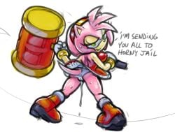 1girls amy_rose hotred rockthebull sonic_(series) tagme