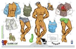 1boy abs big_penis camili-cat class_comics male male_focus male_only muscles muscular nude patrick_fillion pierced_ears solo solo_male tail