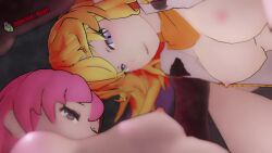 2girls 3d animated bouncing_breasts female flat_chest infected_heart mating_press medium_breasts neo_(rwby) nipples rwby self_upload sex small_breasts sound strap-on tagme vaginal_penetration vaginal_sex video yang_xiao_long yuri