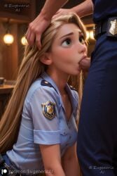 ai_generated bare_shoulders chest covered_nipples disney disney_princess eugeneric_ai female_focus female_only fit fit_female front_view hi_res image legs lips makeup mostly_nude naked patreon_username rapunzel solo solo_female tangled