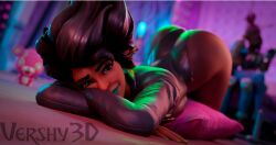 bunnysuit female fortnite fortnite:_battle_royale green_eyes limelight_(fortnite) nude nude_female vershy3d