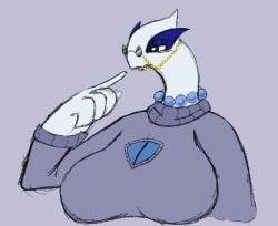 artesjsc big_breasts breasts cleavage female huge_breasts lugia pokemon pokemon_(species)