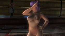 ayane_(doa) big_breasts dead_or_alive fatal_frame ninja_gaiden red_eyes violet_hair warriors_orochi