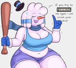 baseball_bat chubby flake_(sketchfins) sketchfins thick_thighs