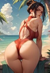 ai_generated avatar_the_last_airbender azula booty_shorts pose sexy_pose